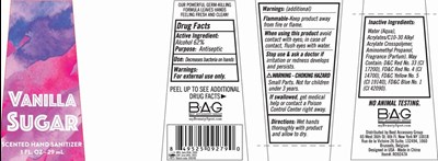 Image Description (Vanilla Sugar Scented Hand Sanitizer 29 mL 62 Vv)